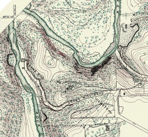 1888 U.S. Geodetic Survey map, before the 1890 acquisition of the northern strip of cemetery land along the southern side of Adams Mill Road for the newly created National Zoo.
